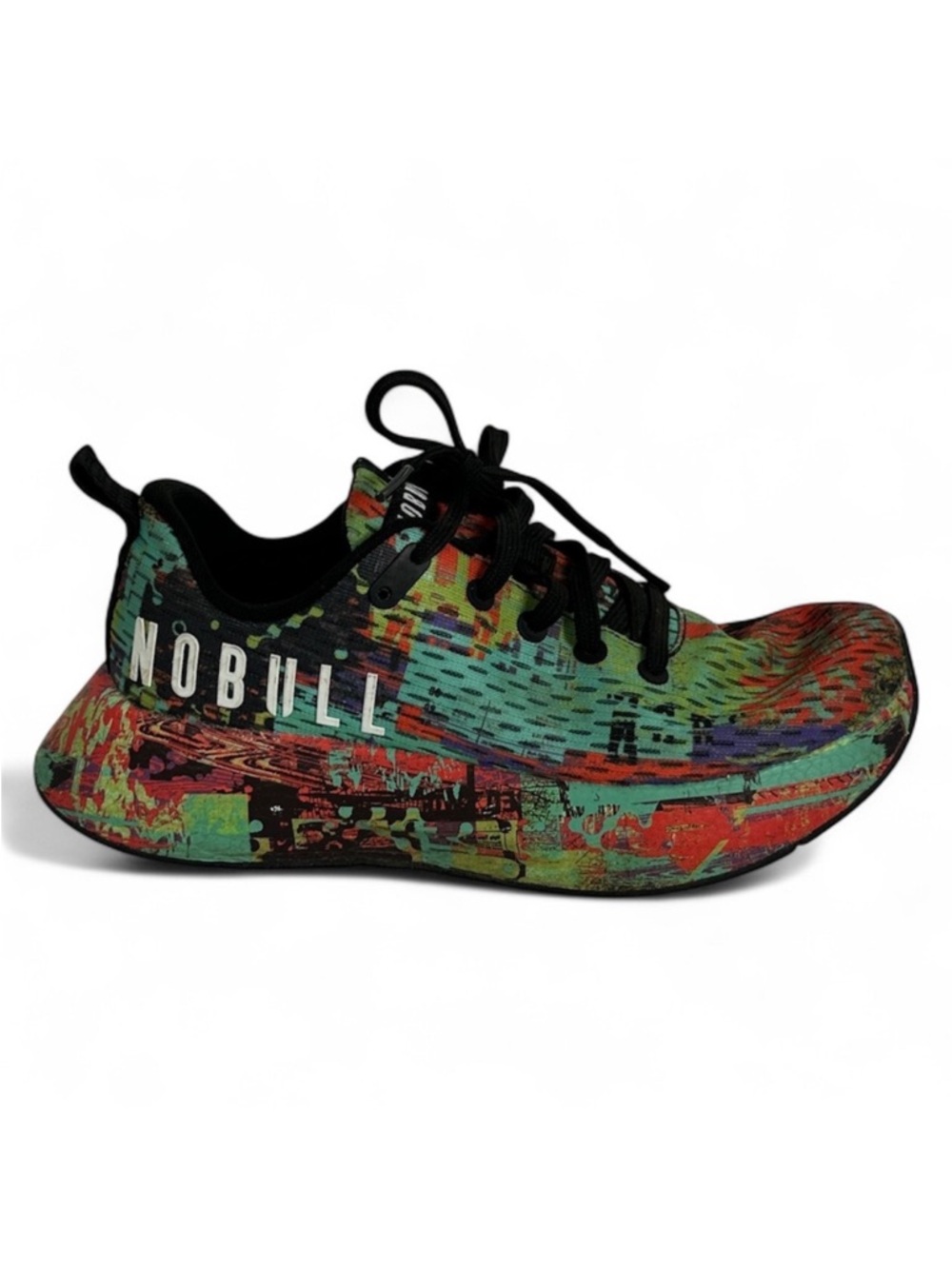 Nobull Journey Running‎ Shoes Sneakers Glitch CMYK Womens 8 or Mens 6.5 No Bull